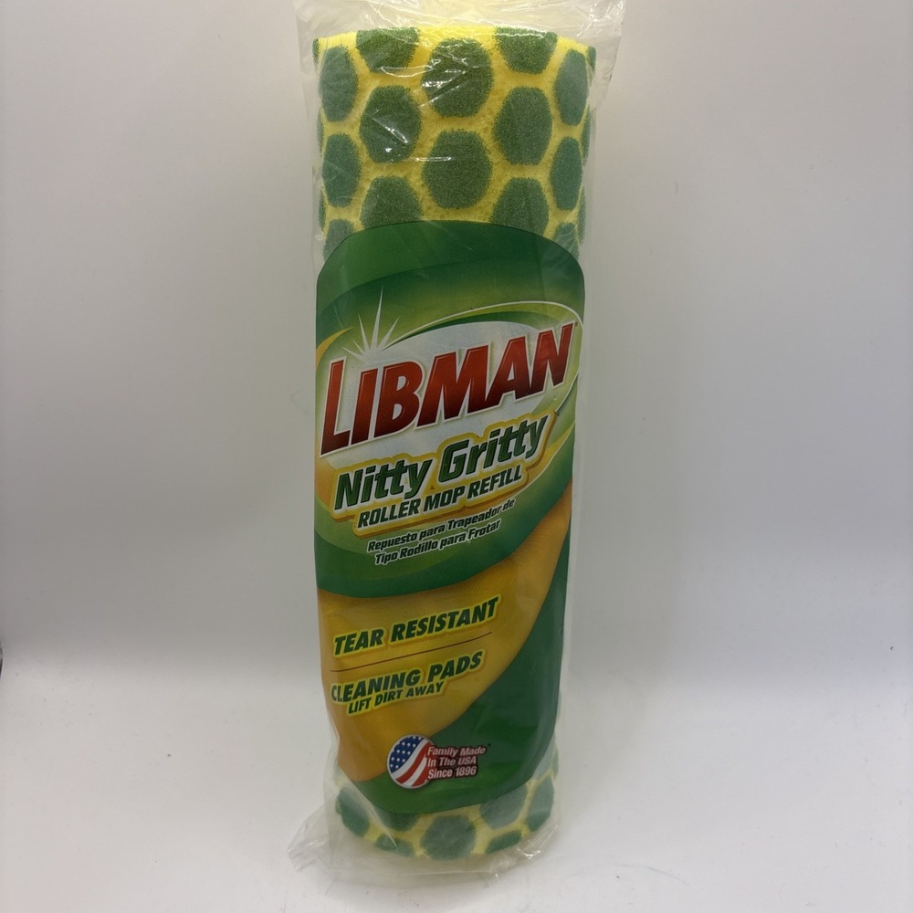 Libman Nitty Gritty Roller Mop Refill‎ Head Sealed #02011 Yellow Green